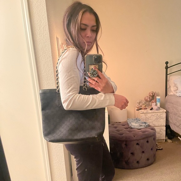 Gucci Black Canvas Tote - Picture 15 of 16